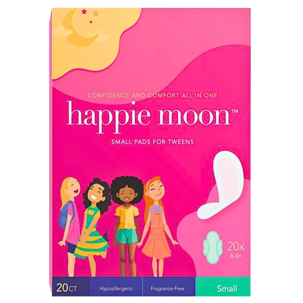 happie moon Tween and Teen Pads | Small Organic Cotton Cover Period Pads | Ultra Thin Cotton Pads Happie Moon Au supplements