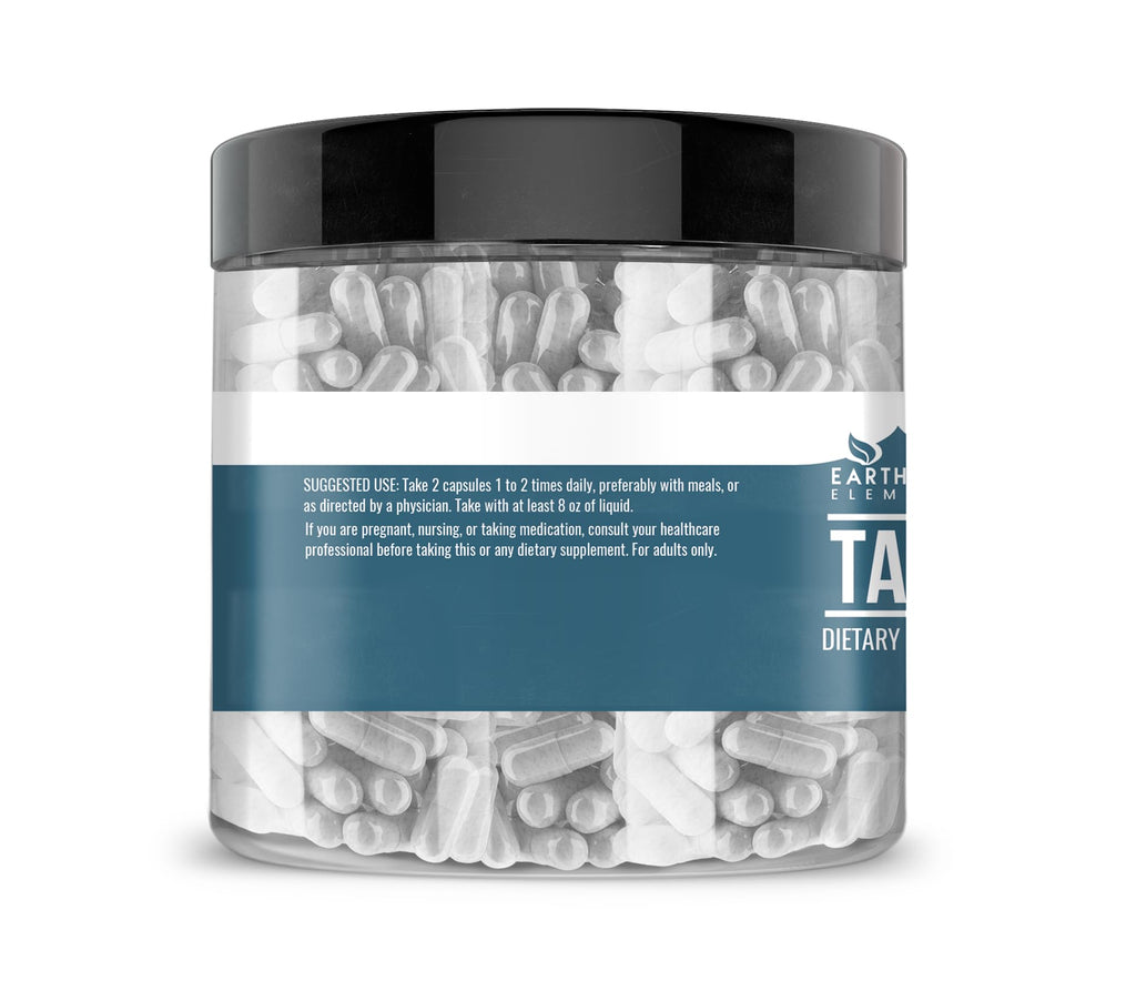Earthborn Elements Taurine, 200 Capsules, Pure & Undiluted, No Additives Earthborn Elements Au supplements