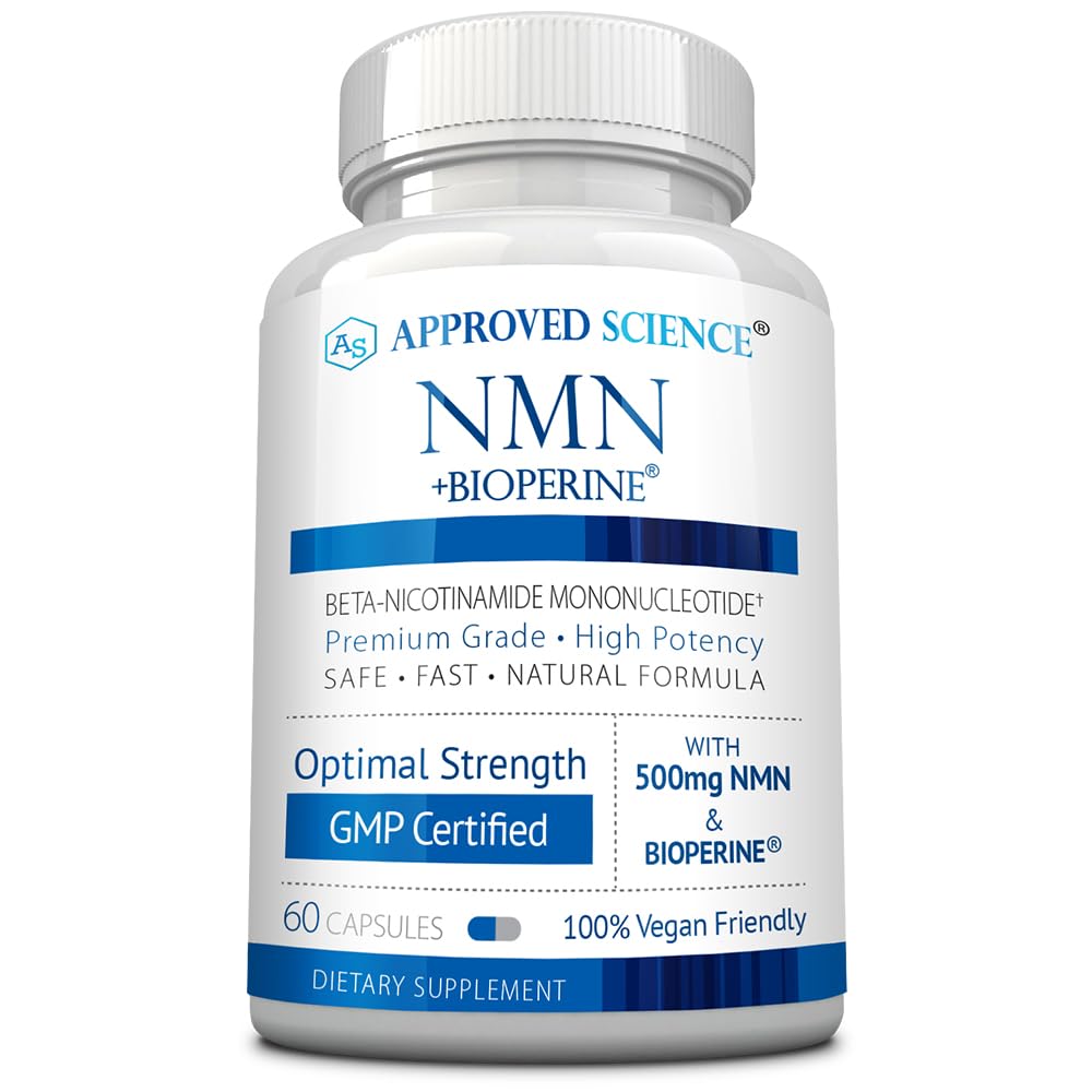 Approved Science NMN - 500mg Stable NMN - Cellular Energy, Healthy Aging - Pack of 1 - Made in USA - Vegan Approved Science Au supplements