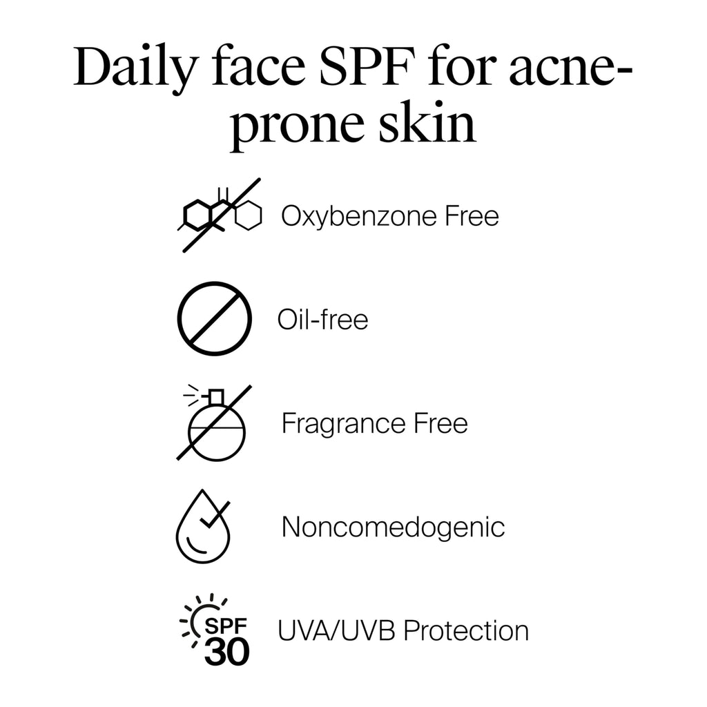 Neutrogena Clear Face Sunscreen for Acne-Prone Skin SPF 30, Broad Spectrum Facial Sunscreen Lotion, Lightweight, Non Comedogenic, Oil-, Fragrance- & Oxybenzone
