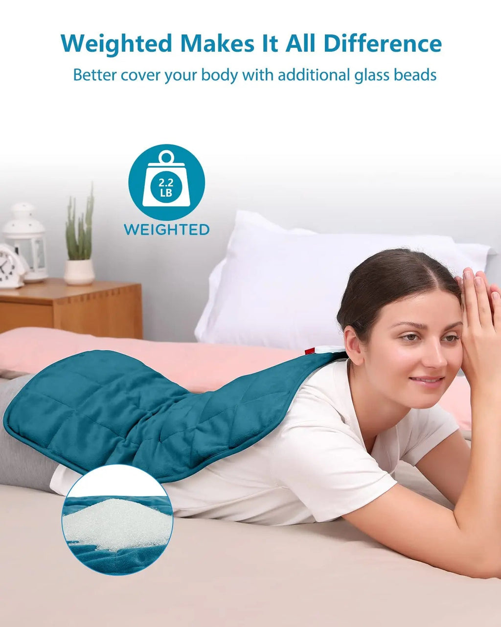 Comfytemp Full Weighted Heating Pad for Back Pain & Cramps Relief, 2.2lb Large Electric Comfytemp Au supplements