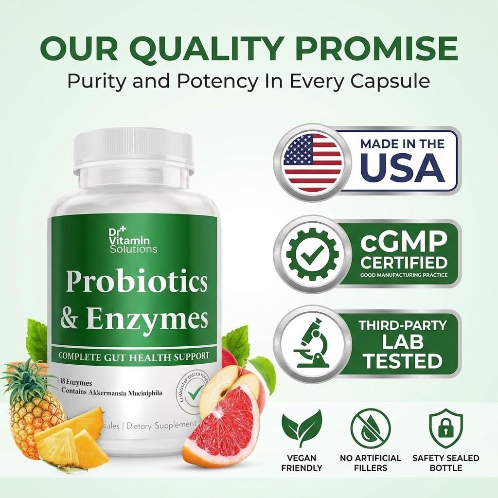 GLP-1 Support Enzymes, Pre & Probiotics for Digestive Health, Berberine Weight Loss Support, Akkermansia Muciniphila for Women & Men | Gut Health, Bloating Relief, 30 Ct DR VITAMIN SOLUTIONS Au supplements