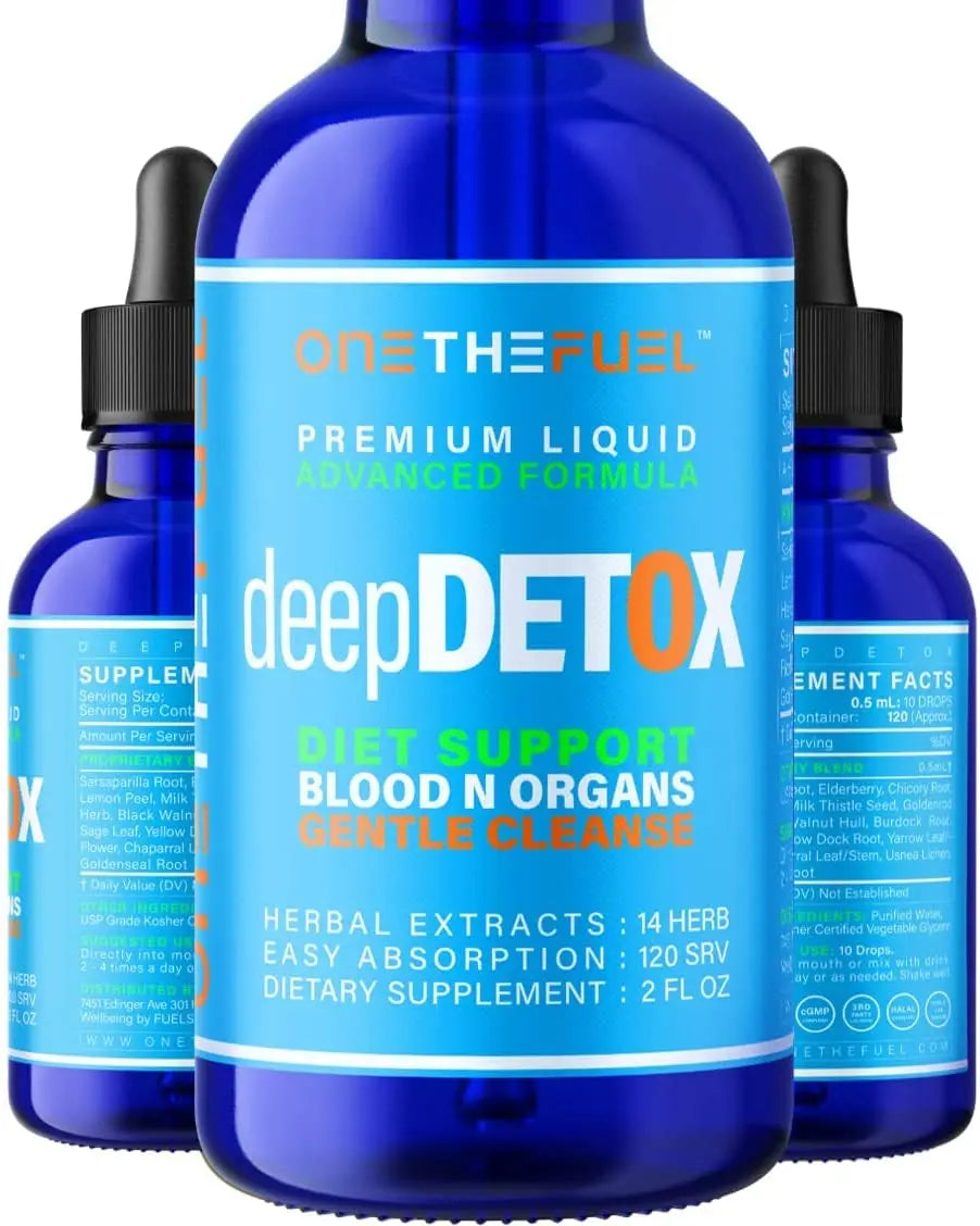 DeepDetox 2oz. Plant-Based Colon Intestinal Gut Liver Cleanse Detox Support. Purify Blood ONETHEFUEL Au supplements