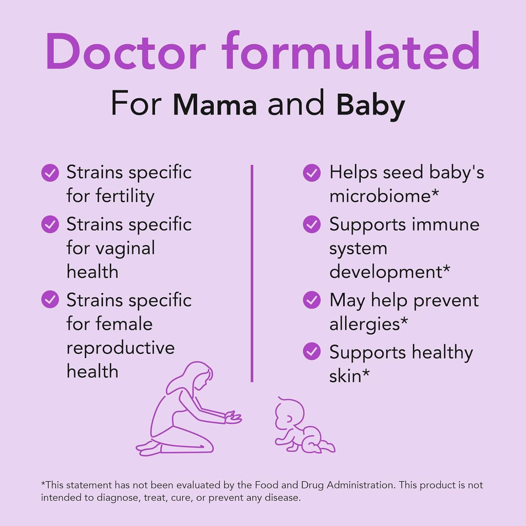 Premom Prenatal Prebiotics & Probiotics for Women, 30 Billion CFU, 18 Strains, Organic Prebiotic & Womens Probiotic, Vaginal, Gut, & Digestive Health + Immune Support Supplement