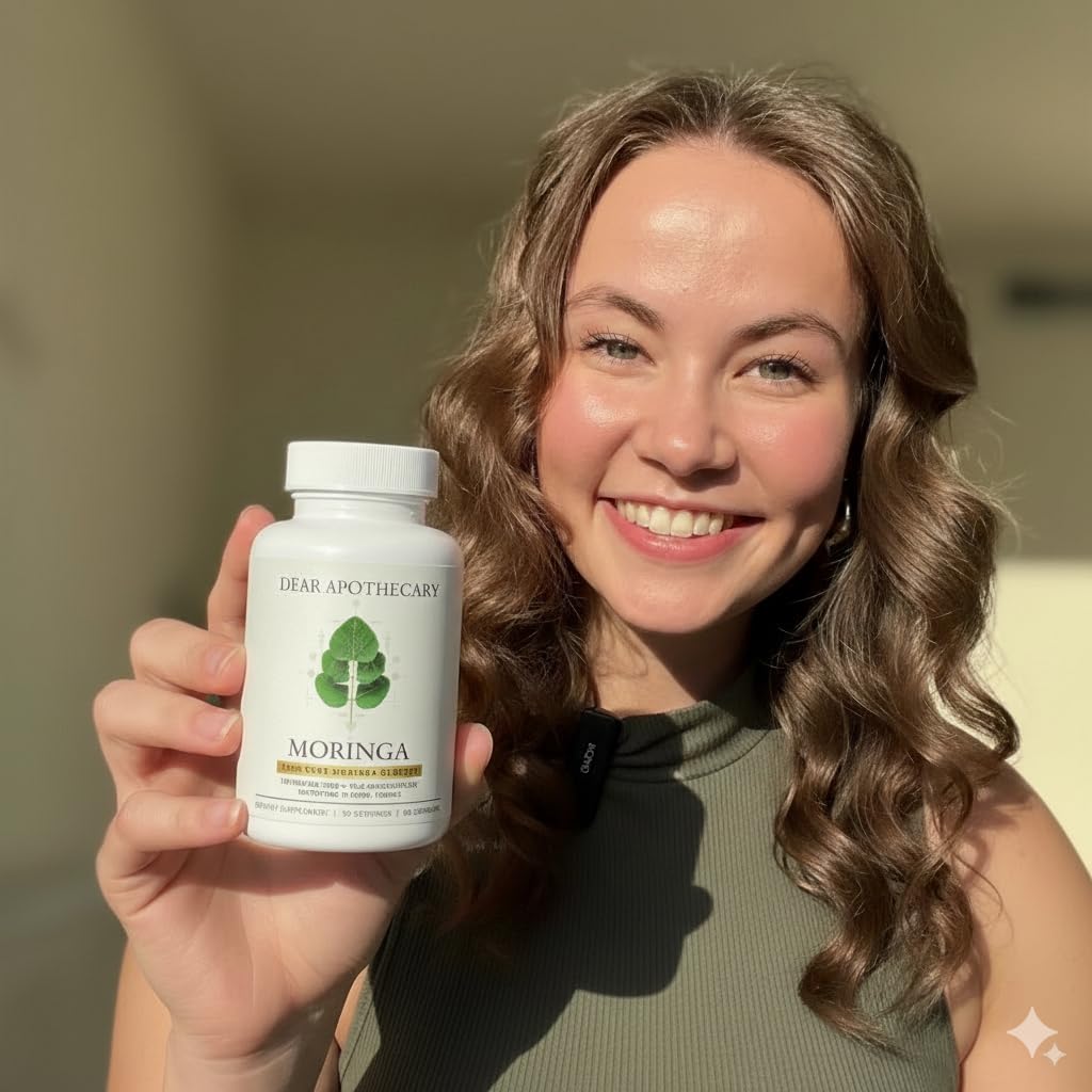 Moringa Oleifera Capsules 800mg - Pure Leaf Powder Superfood with Antioxidants Vitamins Minerals Amino Acids - Energy Immune Support Green Supplement for Men Women