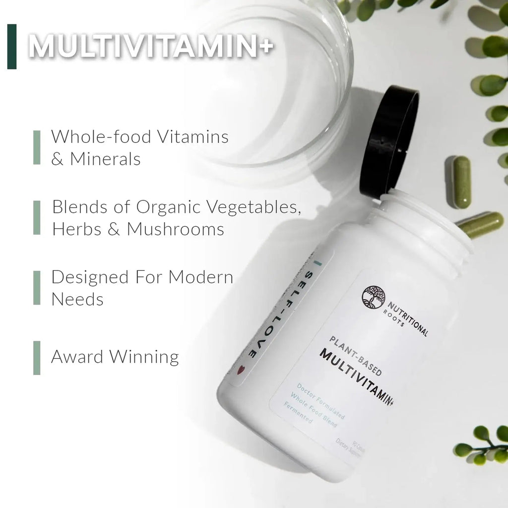 Nutritional Roots Multivitamin+, Award-Winning Plant-Based (Vegan) Multivitamin, Organic Vegetables & Herbs Nutritional Roots Au supplements