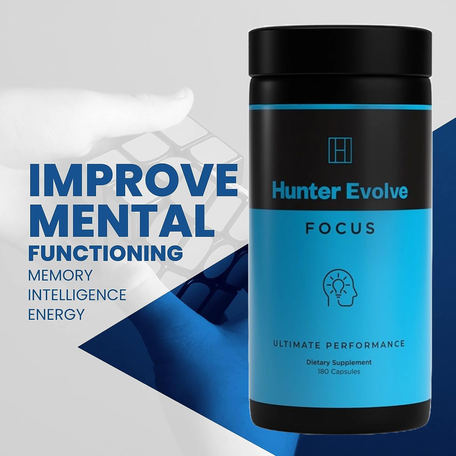 ROAR AMBITION Genuine Hunter Focus Premium Nootropic Brain Supplement for Memory and Focus - US Made with All Natural Ingredients Incl L-Theanine, Bacopa Monnieri & Lion's Mane ROAR AMBITION Au supplements
