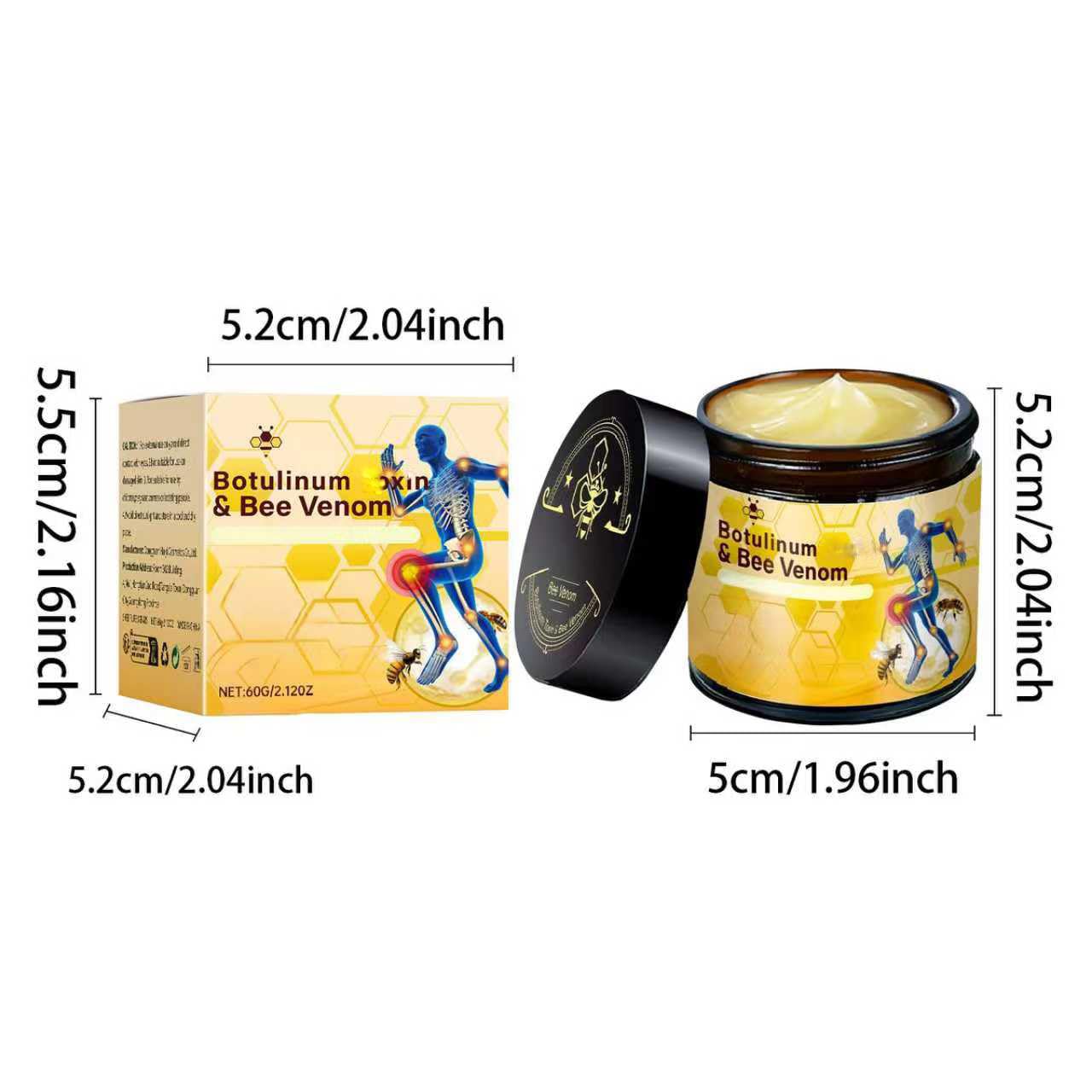 2 Pcs Botulinum Bee Venom Bone Healing Cream,Throughout Release Joint Activities Muscle Relief Massage Gel. Aus Healthcare Au supplements