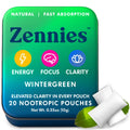 Zennies Caffeine Nootropic Pouches with Alpha GPC, L-Tyrosine & L-Theanine, Lion's Mane, Cordyceps, Reishi - Nicotine Free, No Sugar or Artificial Sweeteners Nootropic Energy Pouches, Wintergreen 1 PK Parrox Au supplements