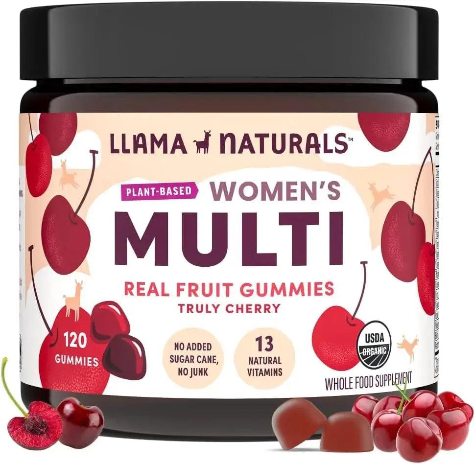 Llama Naturals Multivitamin for Women, Vegan, Organic Gummies with Vitamin D, C and K, Women's Real Fruit Gummy Vitamins Llama Naturals Au supplements