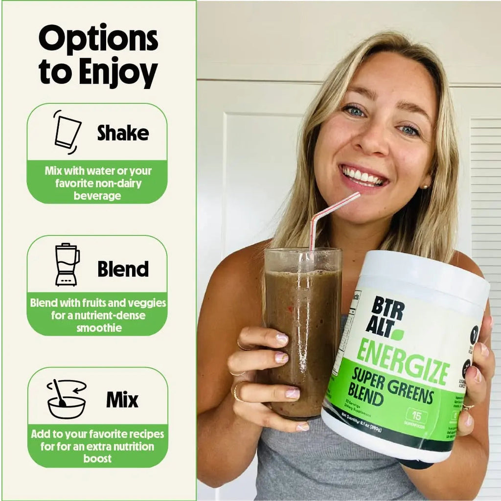 Better Alt Greens Powder, Helps Reduce Bloating, 15 Super Greens- Blend of Spirulina Better Alt Au supplements