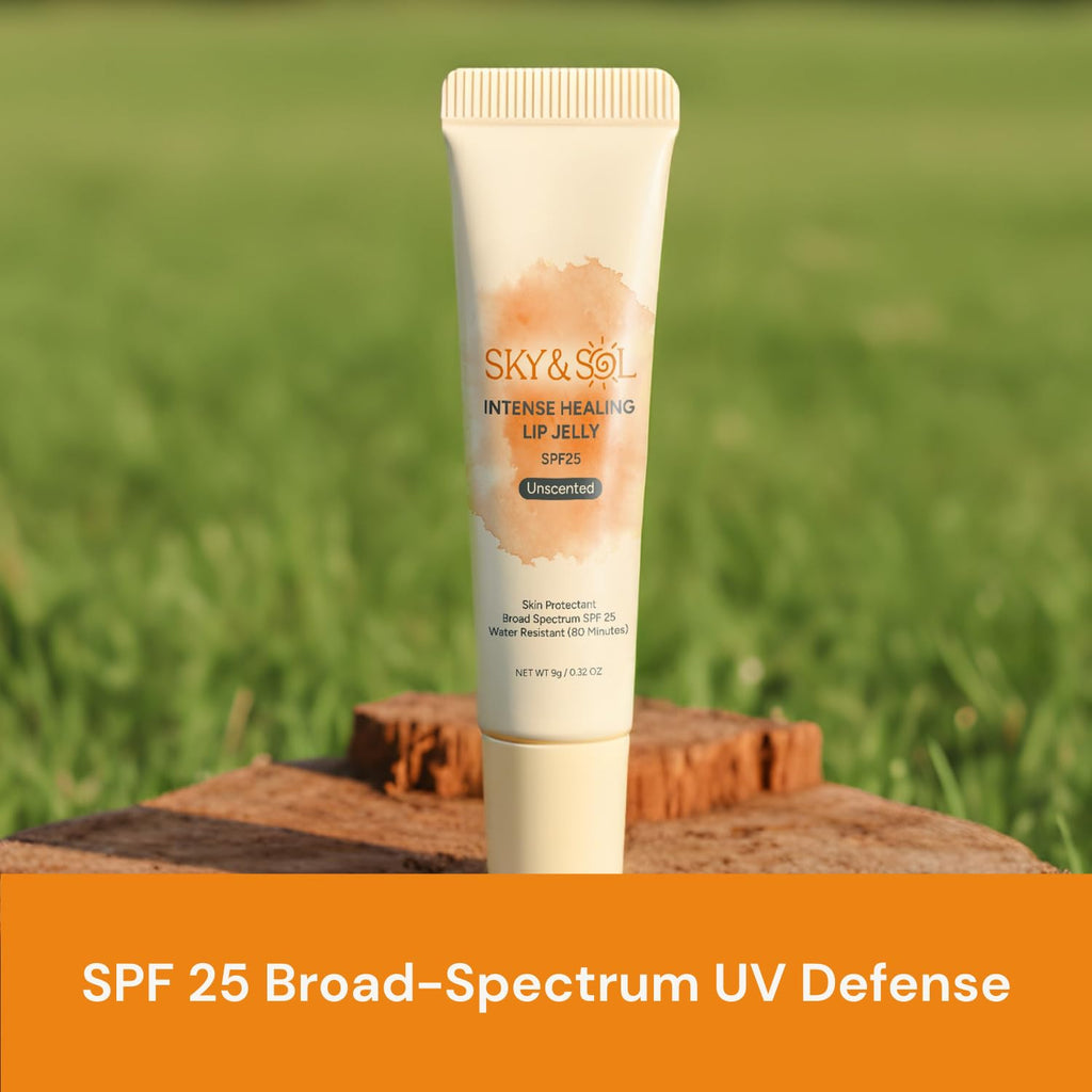 Sky & Sol Lip Balm SPF 25 – 3 Pack Natural Hydrating Lip Jelly with Broad-Spectrum Sun Protection and Primer