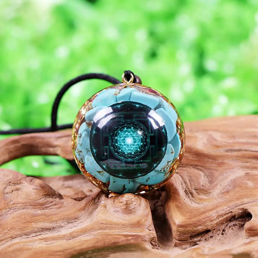 Day Day Up Turquoise Orgonite Pendant Healing Crystal jewelry Orgone Yoga Necklace Reiki Spiritual Day Day Up Au supplements
