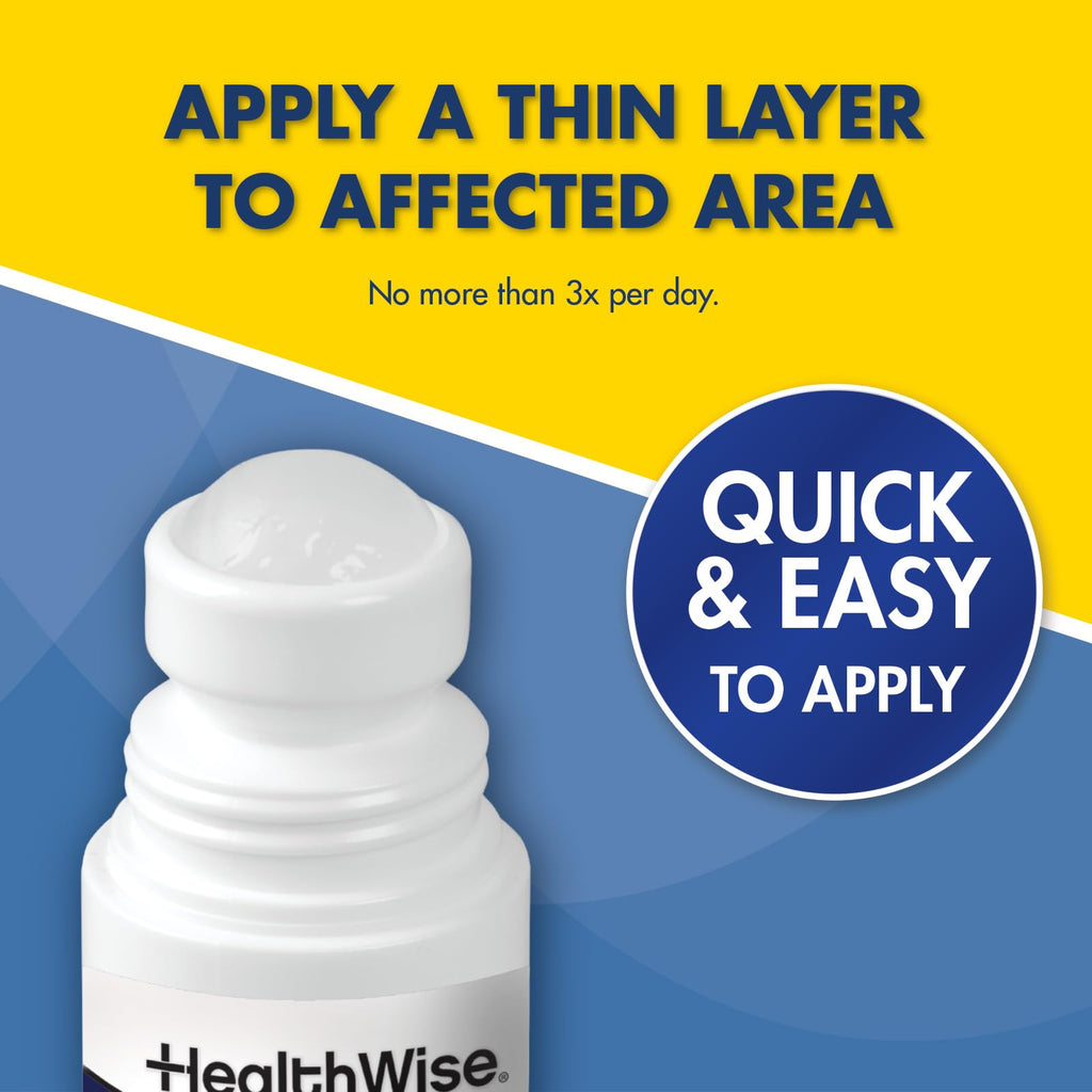 HealthWise 4% Lidocaine Roll-On | OTC Strength | Pain Relief Liquid | 2.5 oz. 73 mL | Non-Greasy, Unscented Formula | Topical Anesthetic HealthWise Au supplements
