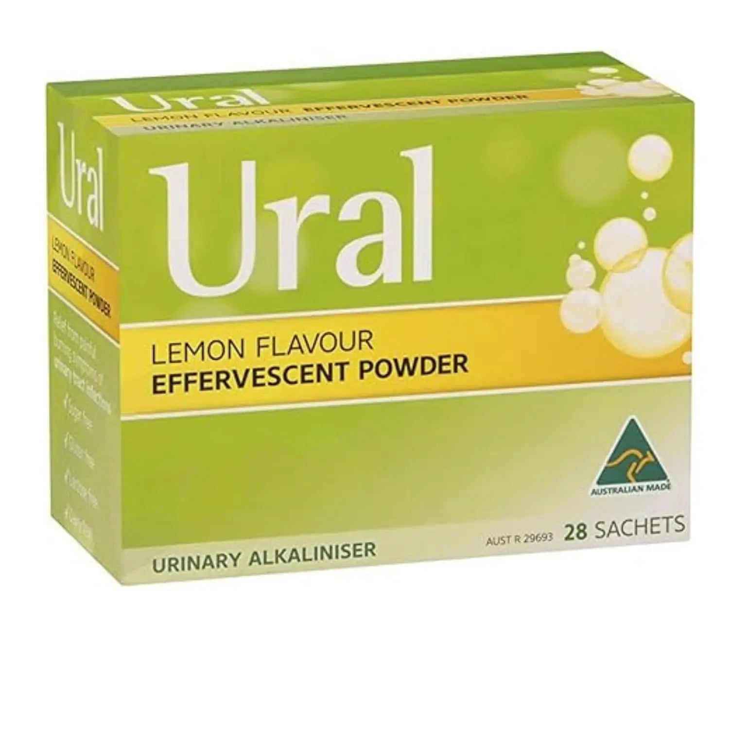 Ural Effervescent Powder 4G * 28 Sachets Urinary Alkalinizer Cystitis Relief Ural Au supplements