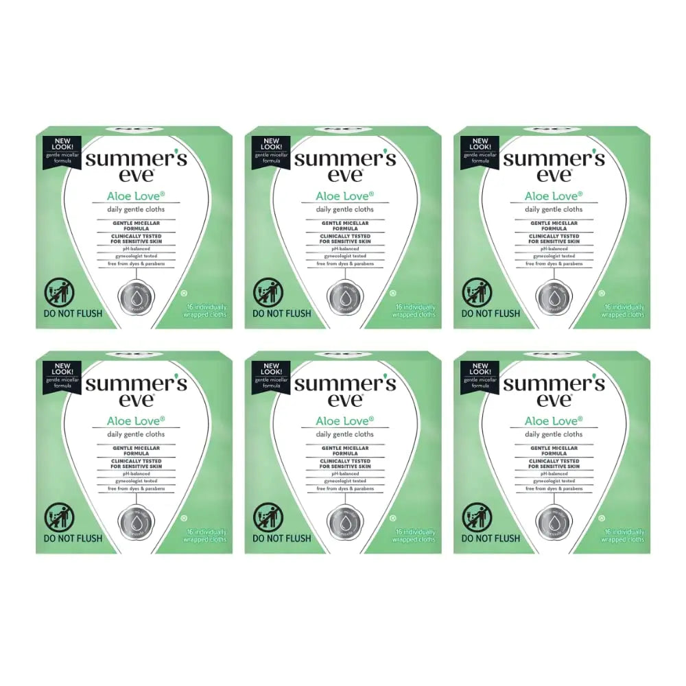 Summers Eve Cleansing Cloths 16 Count Aloe Love (6 Pack) Summer's Eve Au supplements