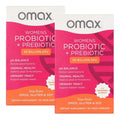 2 Pack Omax Prebiotics & Probiotics for Women, pH Balance, Vaginal Health, Urinary Tract, Yeast Omax3 Au supplements