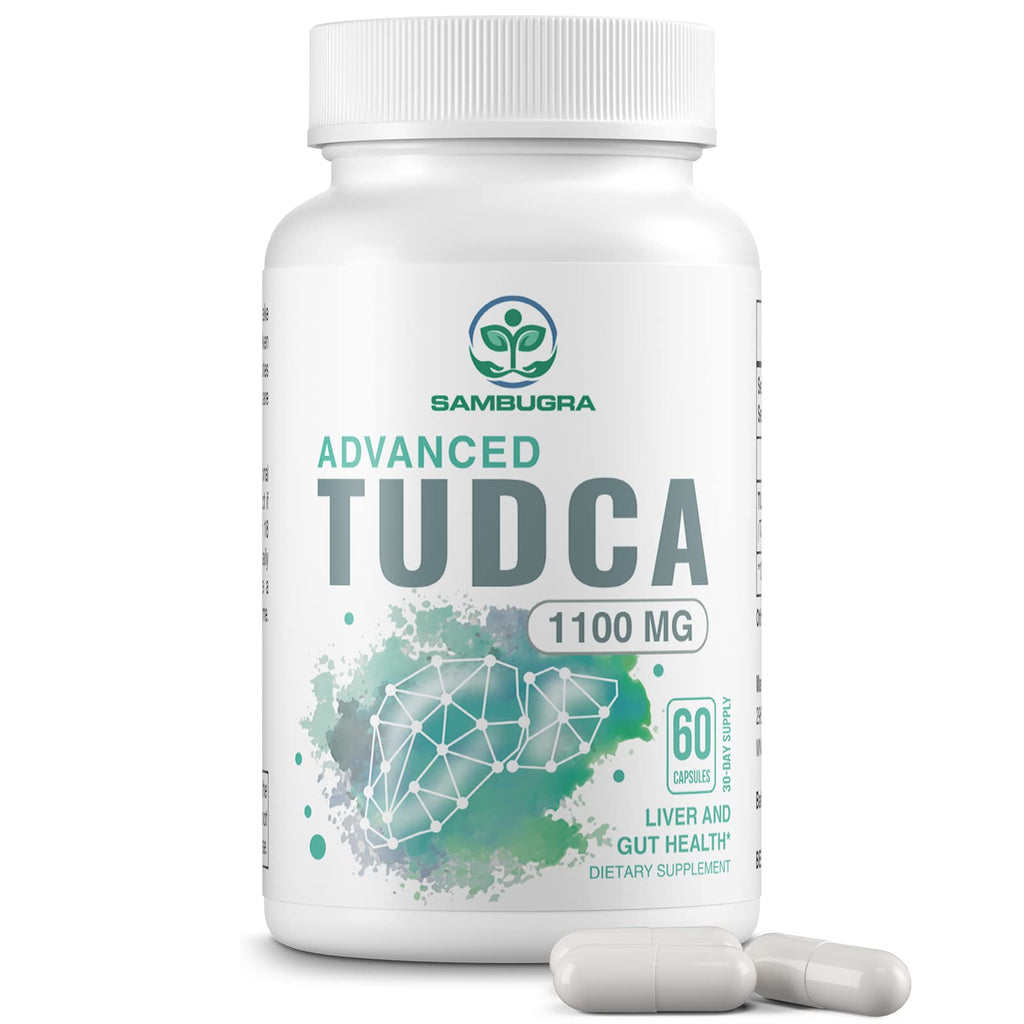 Sambugra TUDCA Liver Supplements 1100mg, 3rd Party Tested Ultra Strength Bile Salt TUDCA Supplement, Liver Support for Detox