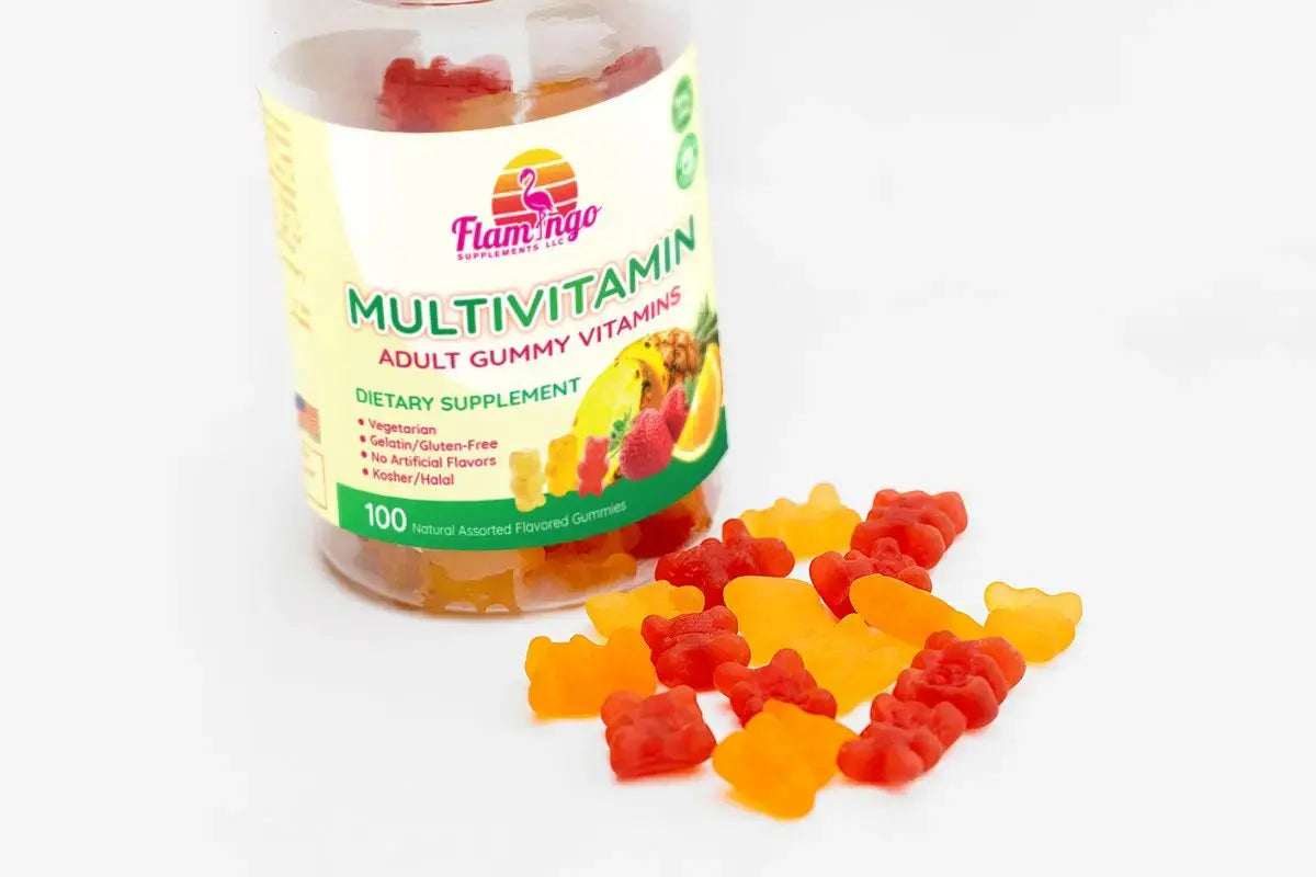 Flamingo Supplements Multivitamin Gummies | Vegan Friendly, Kosher Halal NO Gluten or Gelatin, no GMO| for Men, Women & Kids| Flamingo Supplements Au supplements