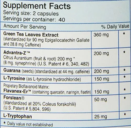Absolute Nutrition Thermogenic Fat Burners, Nophedra Capsules, 80 Count Bottle Absolute Nutrition Au supplements