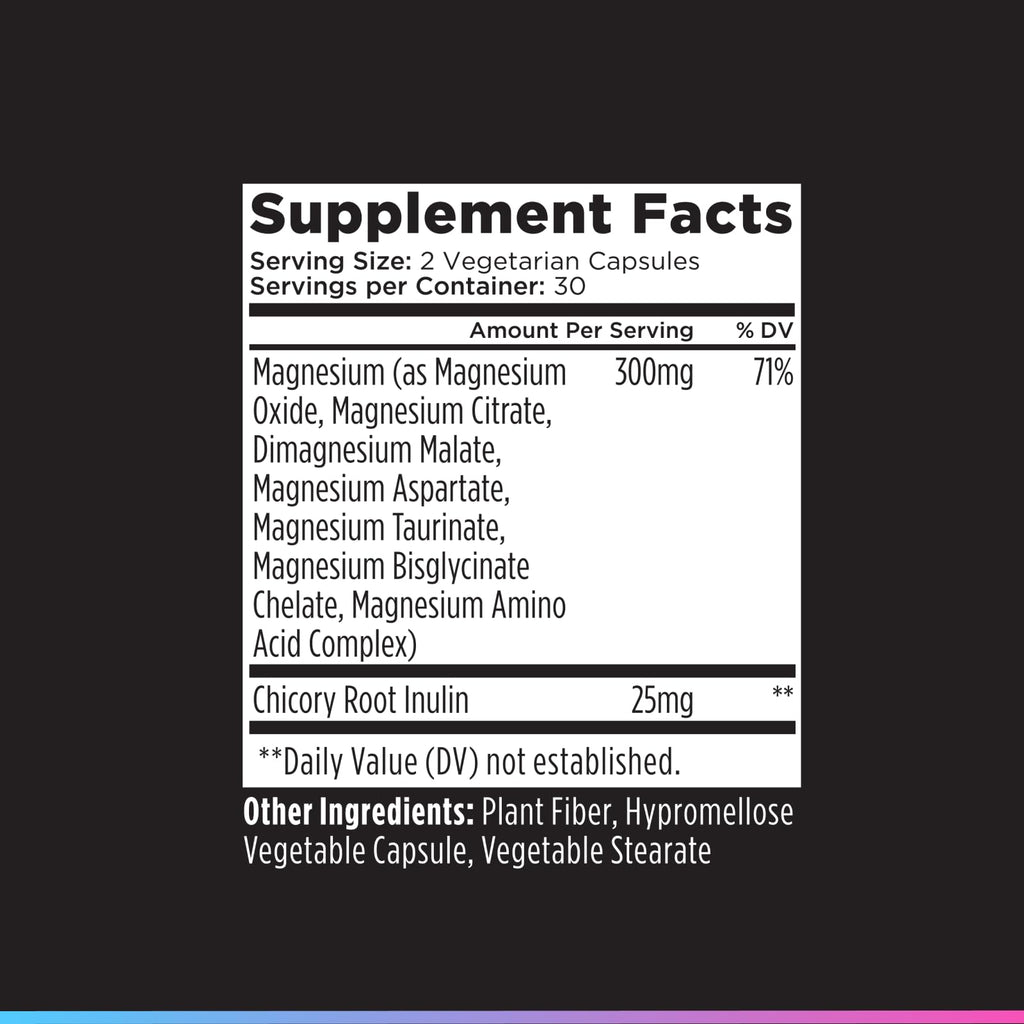 Livingood Daily Magnesium Supplement with Magnesium Glycinate, Citrate, Malate, Oxide, Aspartate, Amino Acid Complex and Chicory Root for Heart Health