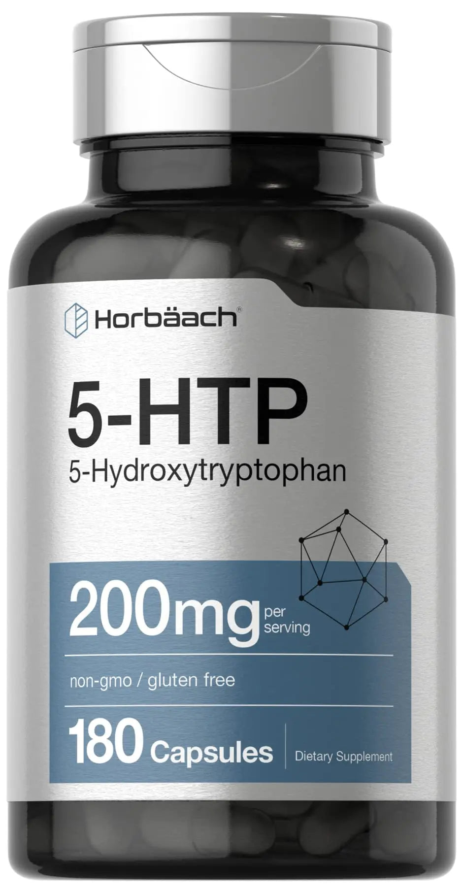 5HTP 200mg Capsules | 180 Capsules | Griffonia Simplicifolia | 5HTP Extra Strength Supple Horbäach Au supplements