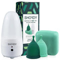 SHORDY Menstrual Cup and Steamer Sterilizer for Beginners Kit Set of 2 Period Cups (Small & Large) SHORDY Au supplements