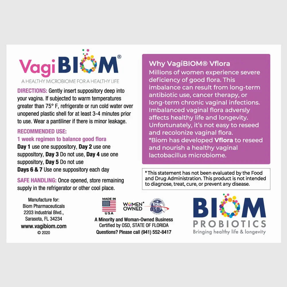 VagiBiom 5-Day Vflora (Lactobacillus crispatus + L. gasseri) to Balance Intimate Flora VagiBiom Au supplements