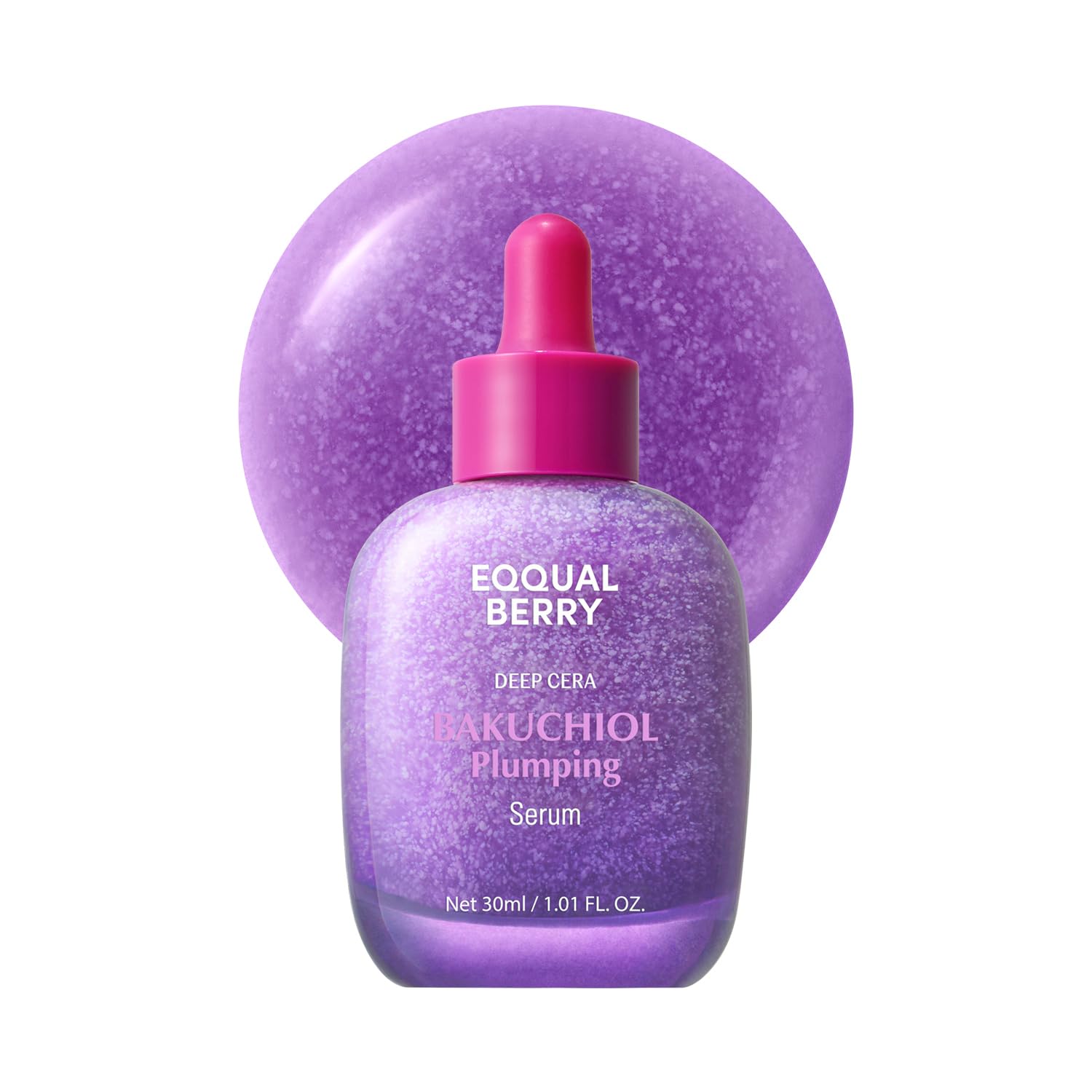 EQQUALBERRY Bakuchiol Plumping Face Serum - Retinol Natural Alternative for Sensitive Skin, with Niacinamide & Hyaluronic Acid