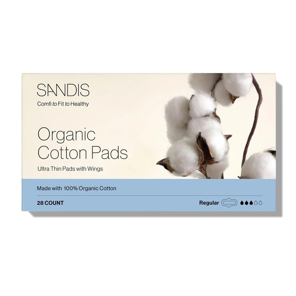 SANDIS Feminine Pad for Women - Regular 28 Count 100% Organic Cotton Ultra Thin with Wings SANDIS Au supplements