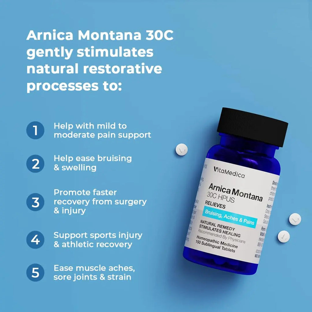 VitaMedica Arnica Montana 30C Rapid Dissolve Tablets for Natural Pain, Bruising, and Swelling Support VitaMedica Au supplements
