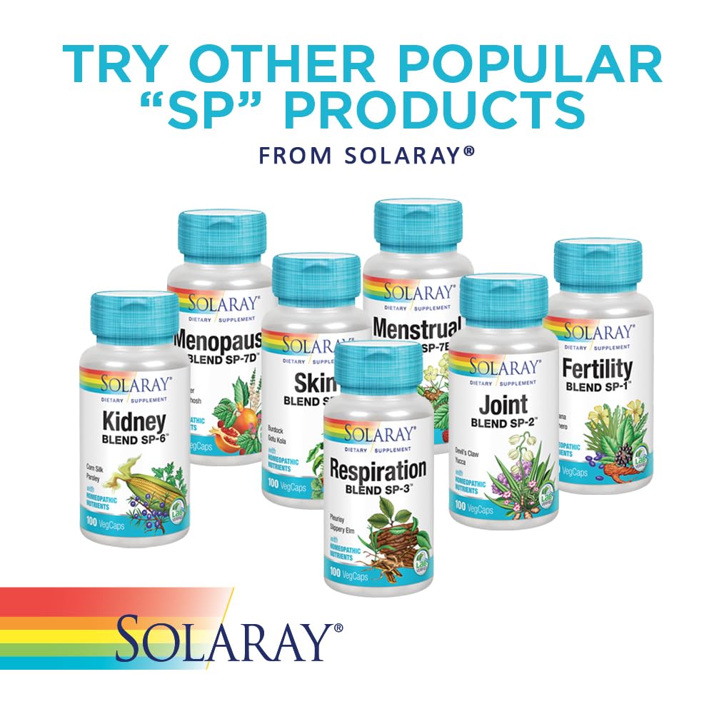 SOLARAY Female Hormone Blend SP-7C | W/Black Cohosh, Dong Quai, Passion Flower, Wild Yam & More | 100 VegCaps, 50 Serv. SOLARAY Au supplements