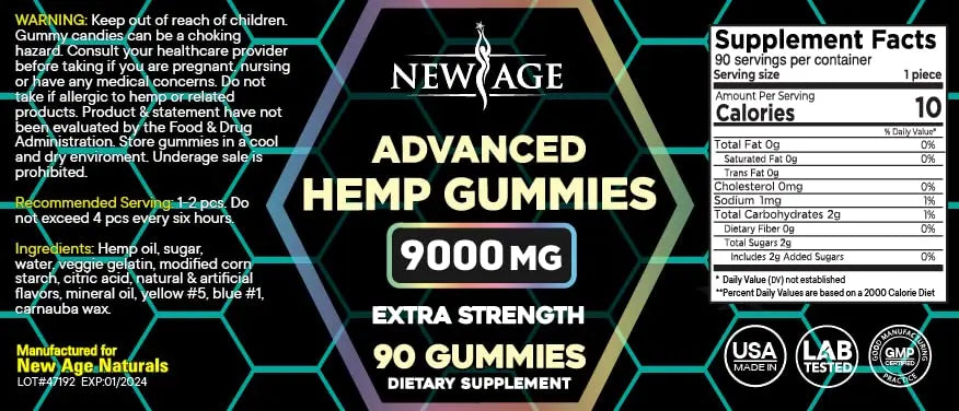 NEW AGE Naturals Advanced Hemp Gummies - Natural Hemp Oil Infused Gummies NEW AGE Au supplements