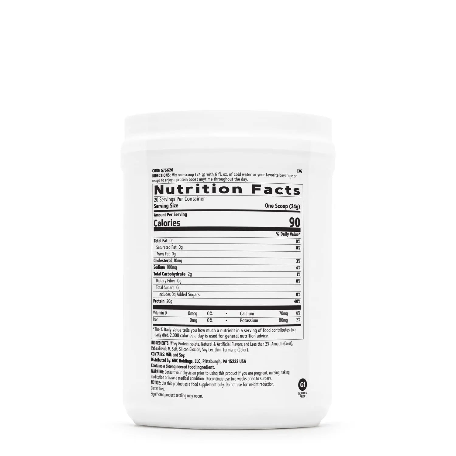 GNC Total Lean Zero Sugar Protein - French Vanilla - 20 Servings GNC Au supplements