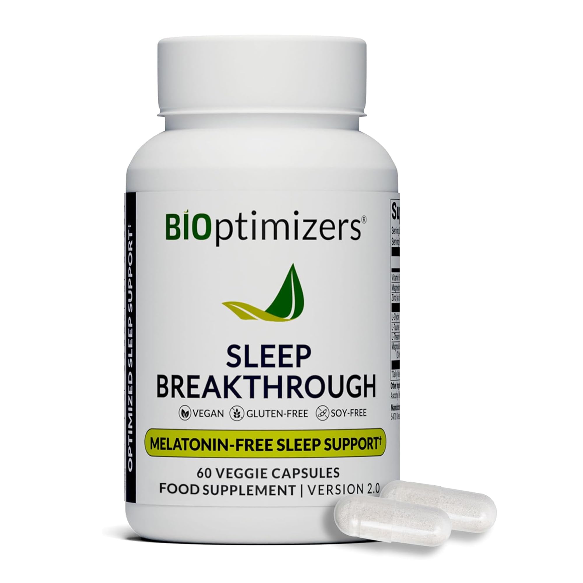 BIOptimizers Sleep Breakthrough Capsules - Natural Support Supplement | Calming Relief Aid for Adults