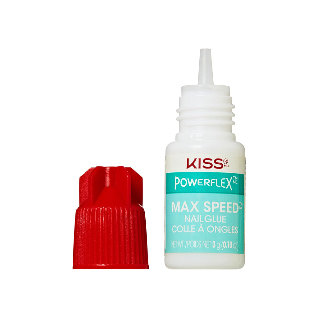 KISS PowerFlex Maximum Speed Nail Glue - Fast Drying Adhesive for Glue-On Nails