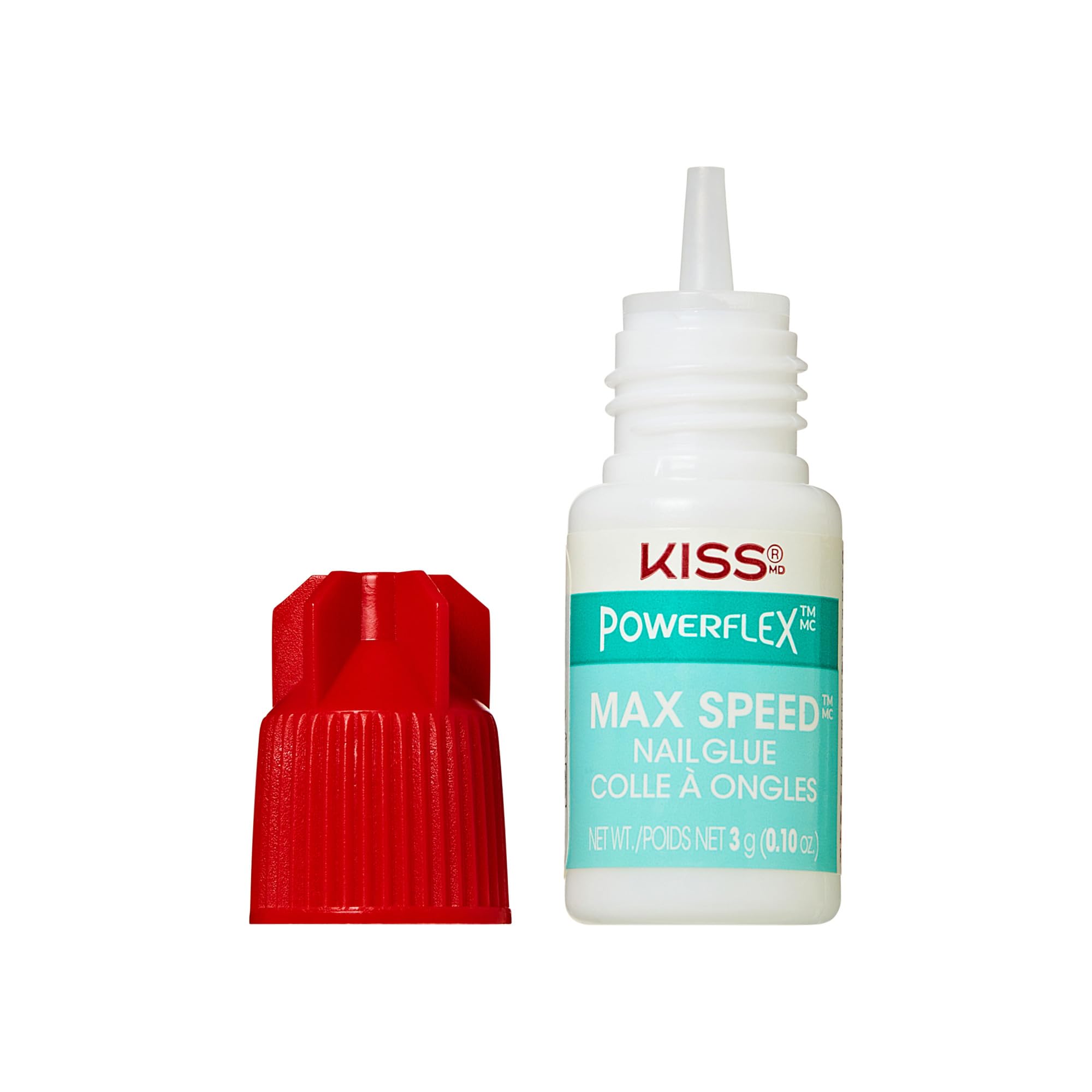 KISS PowerFlex Maximum Speed Nail Glue - Fast Drying Adhesive for Glue-On Nails