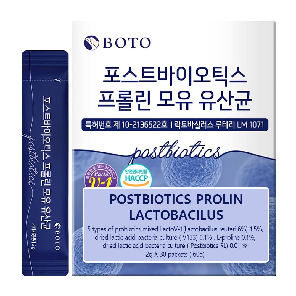 ZIOSTAND BOTO Korean Care it Probiotics Natural Prebiotics Proline Breast Milk Lactobacillus, Colon Cleanse, Immunity Support - 1 Month (30 of Pack, PostBiotics) ZIOSTAND Au supplements