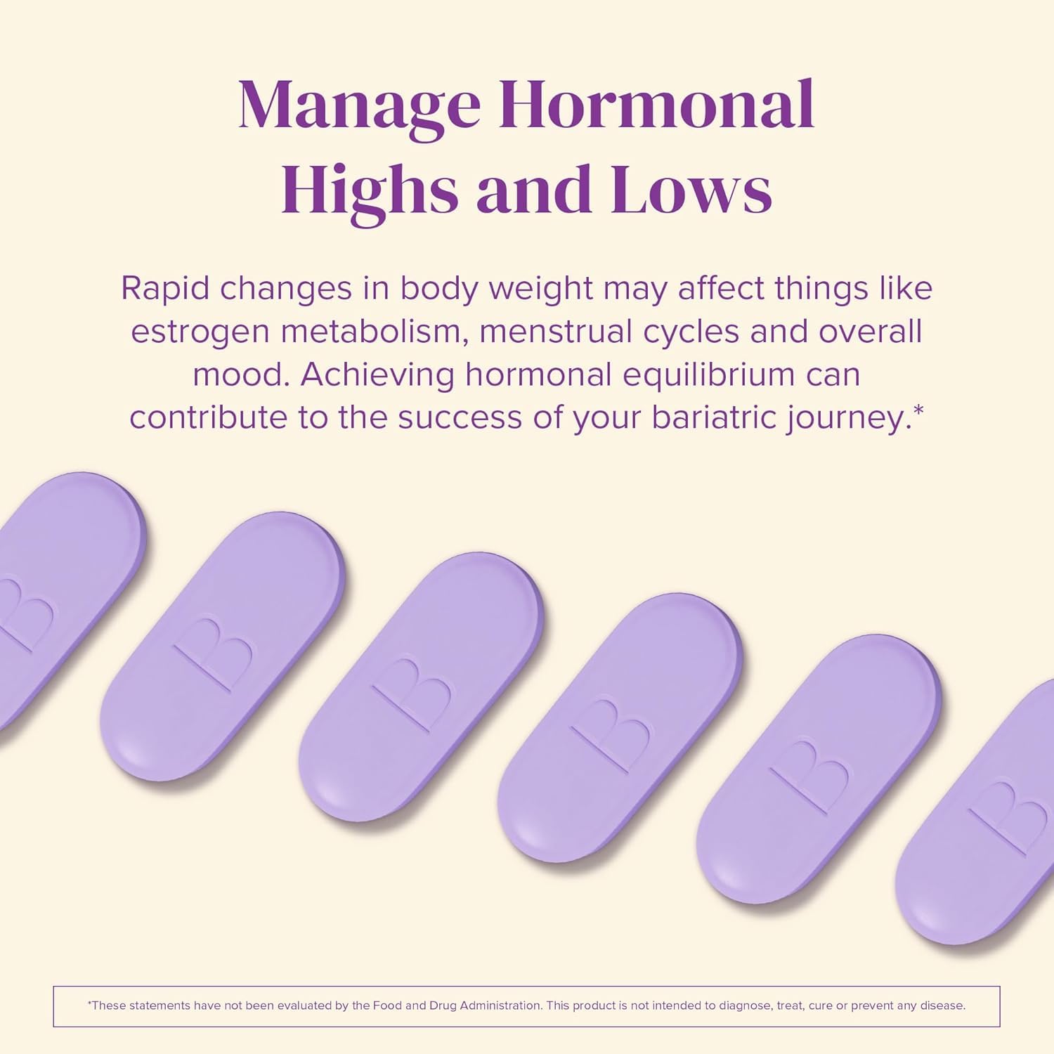 BariMelts Hormonal Balance+ for GLP-1 Users and Bariatric Patients - DIM, NAC & Chasteberry Supports Hormone Balance for Women - 60 Smooth-Coated Caplets (1-Month Supply) BariMelts Au supplements