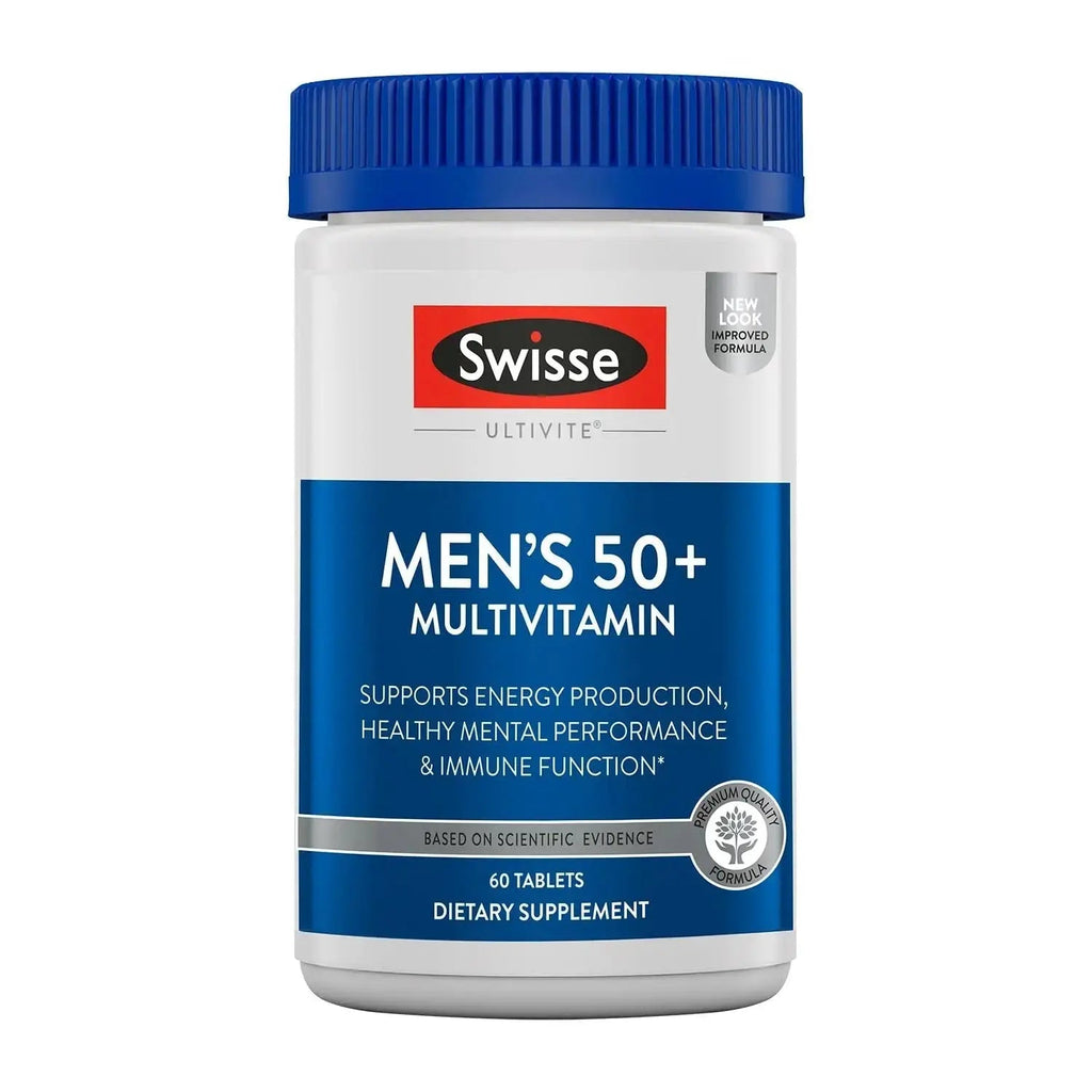 Swisse Daily Multivitamin for Men 50 and Over | 39 Vitamins, Antioxidants and Minerals + Adaptogens | Energy & Immune Support | Swisse Au supplements