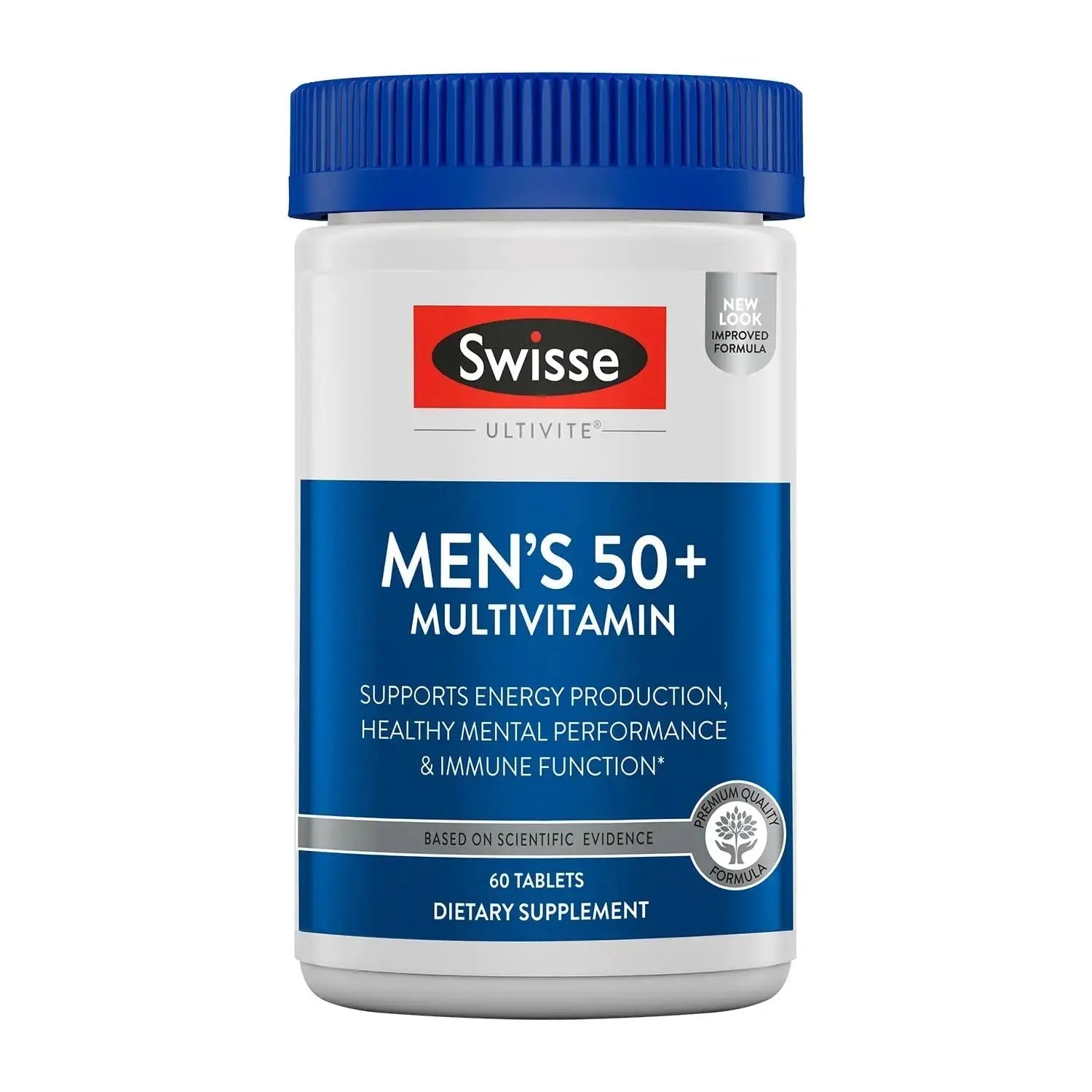 Swisse Daily Multivitamin for Men 50 and Over | 39 Vitamins, Antioxidants and Minerals + Adaptogens | Energy & Immune Support | Swisse Au supplements