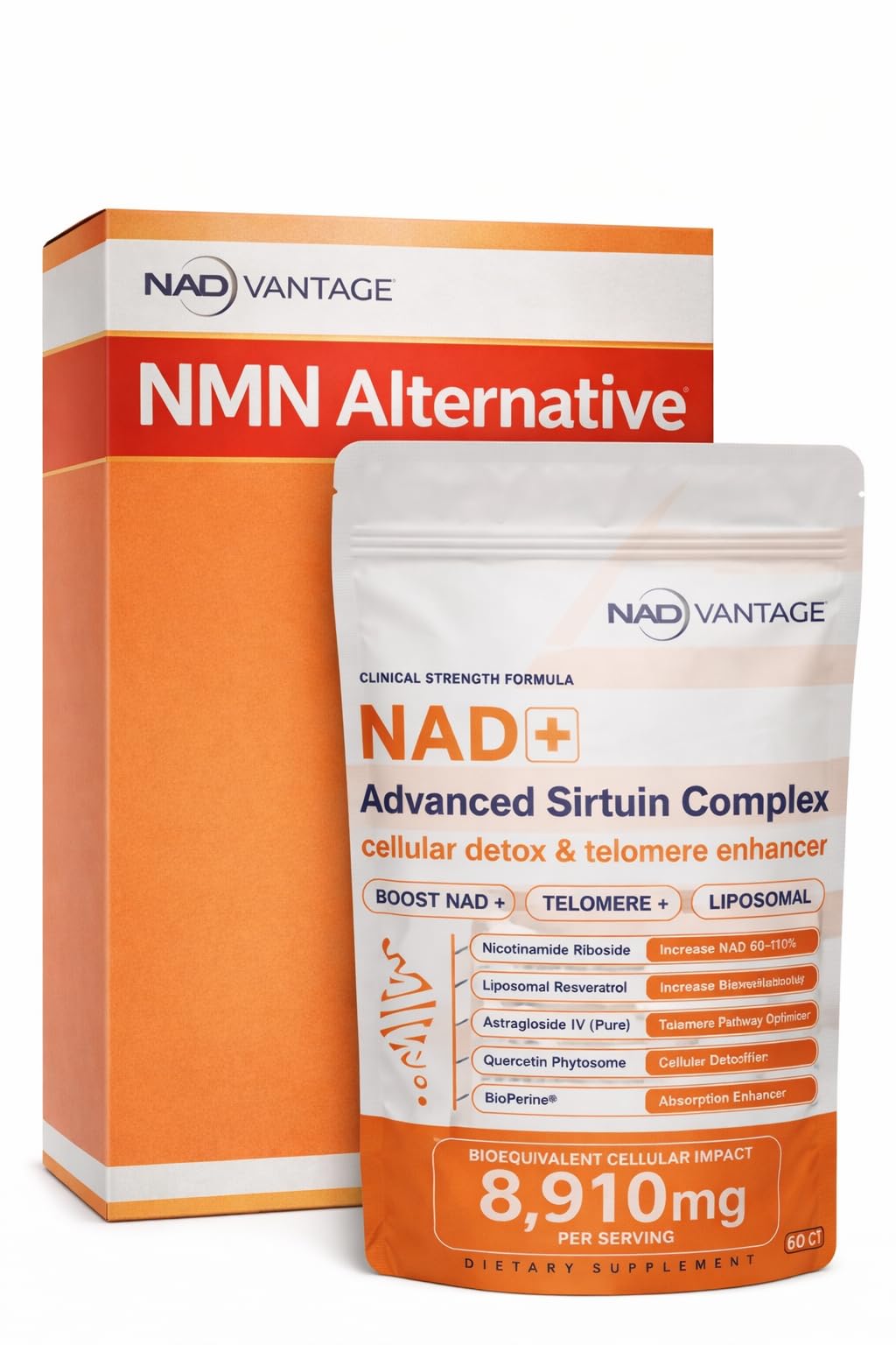 Eternaroot NAD+ 5D Matrix - High Potency NAD Precursor - 1000mg Nicotinamide Riboside (NR) + Liposomal Resveratrol - Clean Vegan Formula - Cellular Energy & Immune Support Eternaroot Au supplements