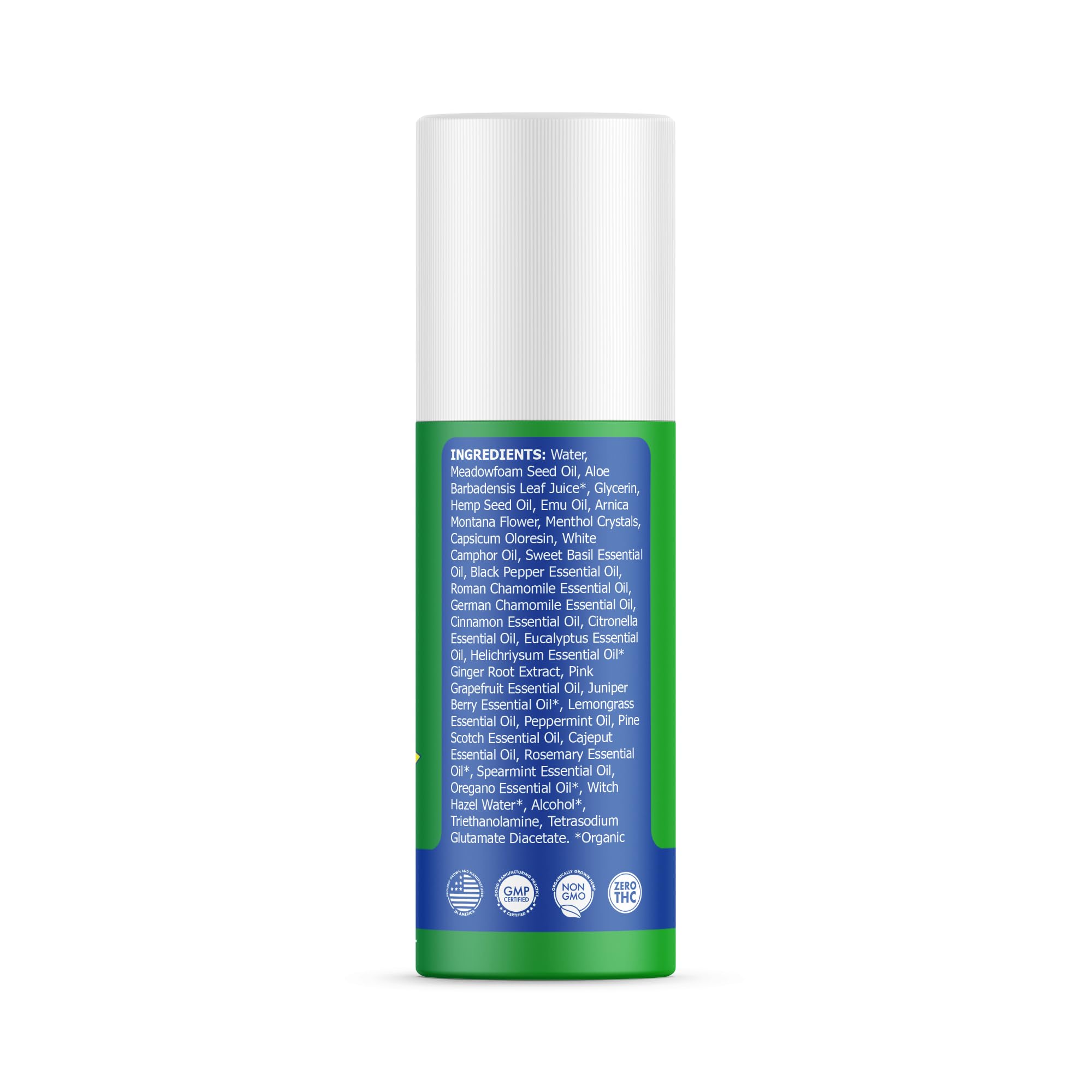 Hemp Emu - Hemp Roll On Gel - Muscle Rub for Back & Joint Discomfort - Soothing Gel with Organic Hemp Oil, Emu Oil, Menthol, Eucalyptus, Aloe Vera Hemp Emu Au supplements