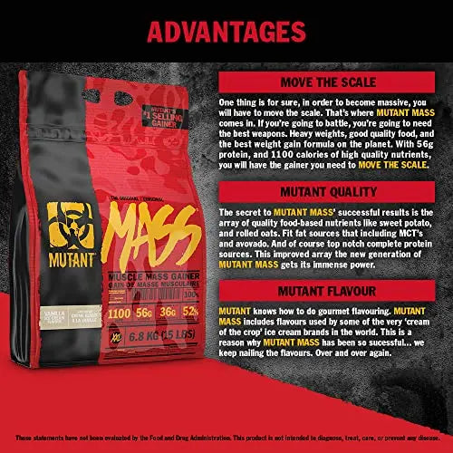 MUTANT Mass Weight Gainer Protein Powder, High-Calorie Workout Shakes Mutant Au supplements
