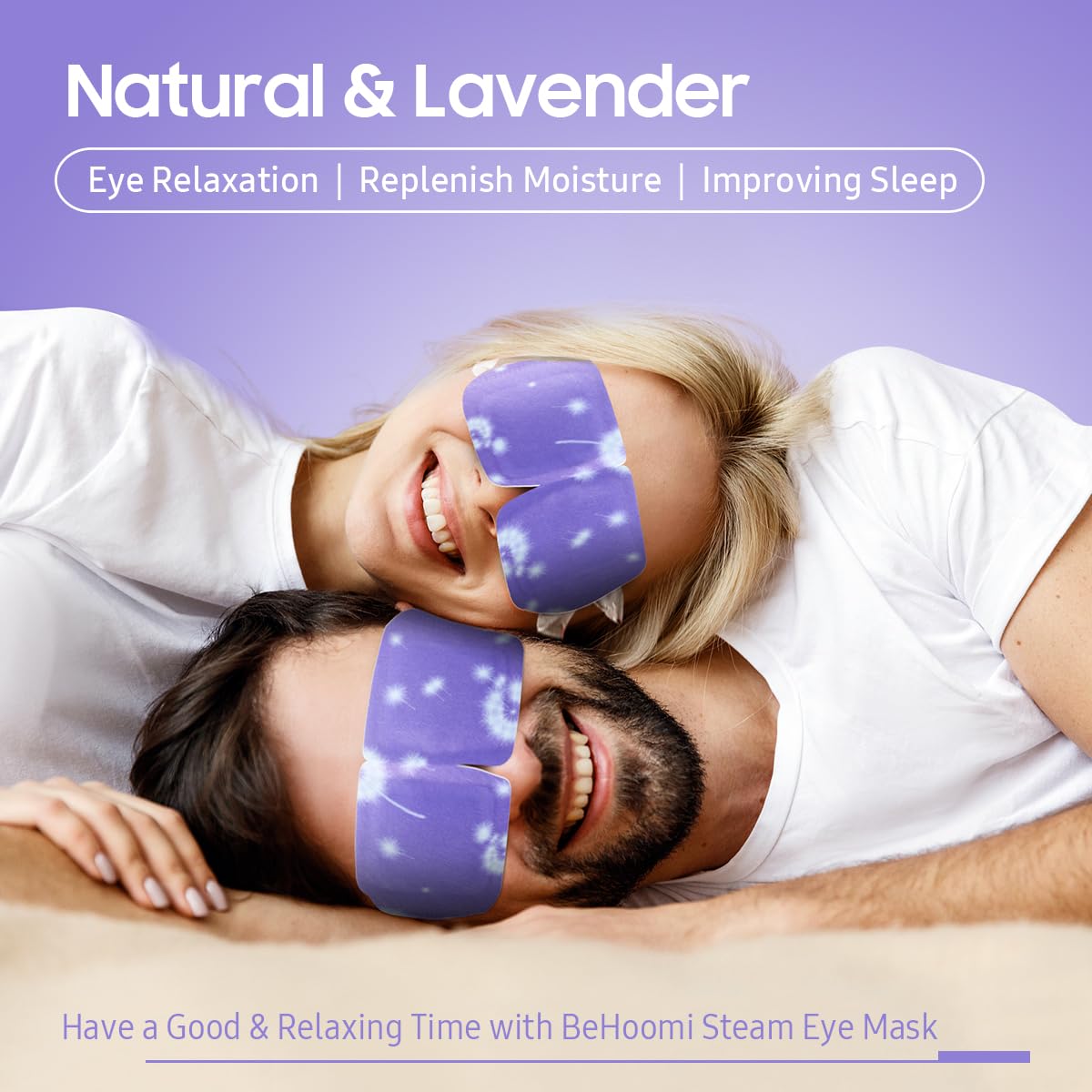BeHoomi Steam Eye Mask, 10 Packs Heated Eye Mask, Self Heating Disposable SPA Warm Compress for Eyes Sleep Mask, Travel Essentials