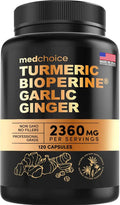 4-in-1 Supplement with Turmeric, Garlic, Ginger Root, and Black Pepper - 120 Capsules MEDCHOICE Au supplements
