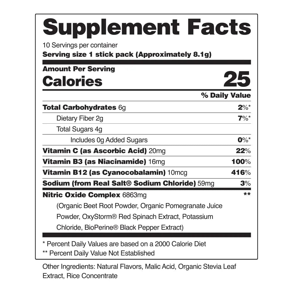 Snap Supplements Nitric Oxide Organic Beet Root Powder, Circulation Superfood On-The-Go Snap Supplements Au supplements