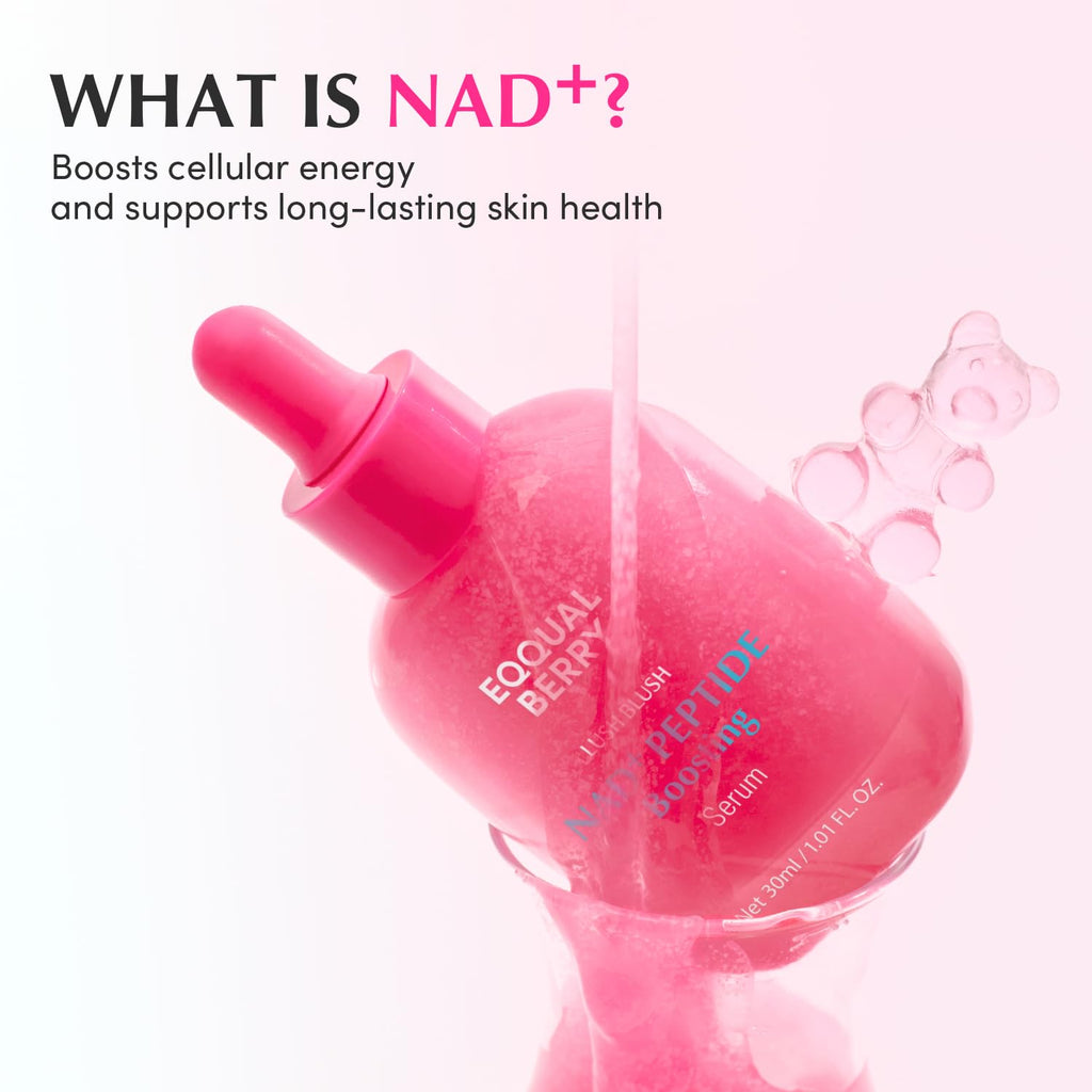 EQQUALBERRY NAD+ Peptide Boosting Serum – Niacinamide 2% + 14 Peptides + Vegan Collagen Anti-Aging Korean Skincare Face