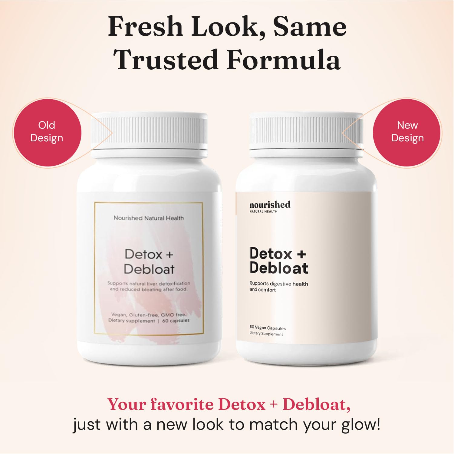 Nourished Natural Health Detox + Debloat - Detox Cleanse and Bloating Relief for Women - Liver and Digestive Support with Milk Thistle, Dandelion, Fennel & Turmeric