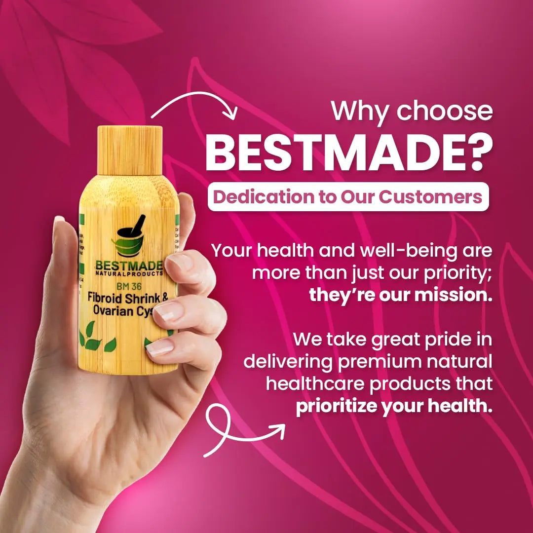 Fibroid Shrink & Ovarian Cysts BM36 - Helps Shrink Fibroids and Ovarian Cysts, Balance Estrogen Levels and Prevent Regrowth, Support for Menstrual Pain and Painful Intercourse, 30 mL Drops | Bestmade Bestmade Naturalproducts.com Au supplements